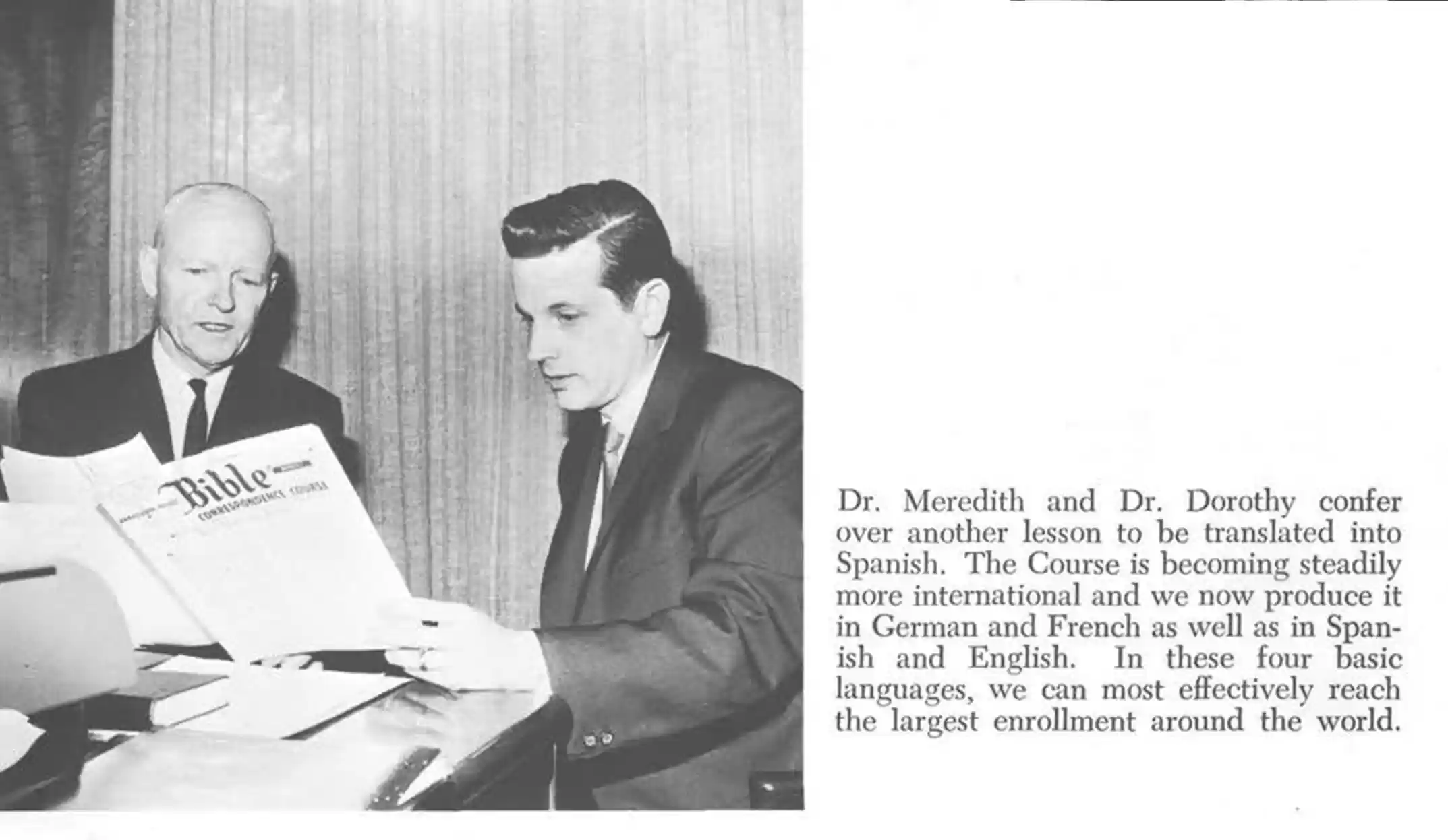 Charles Dorothy conferring with C Paul Meredith
